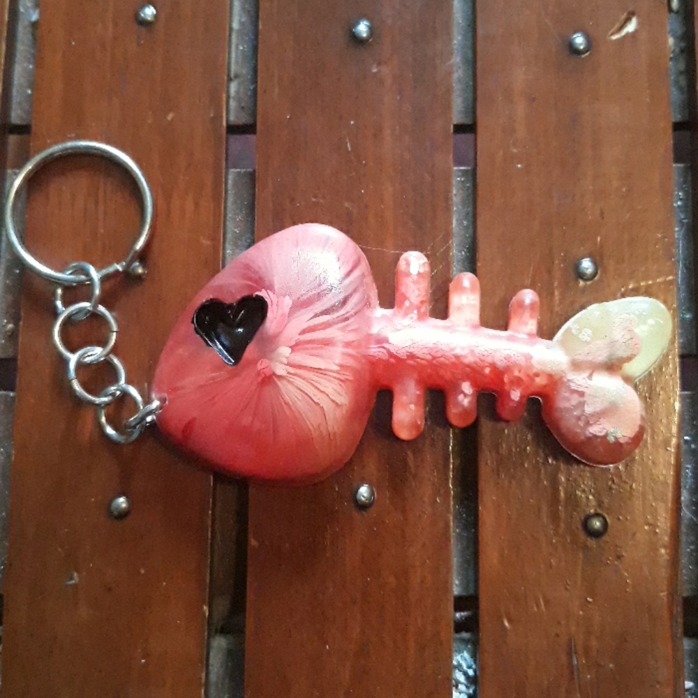 Dead fishie keychain